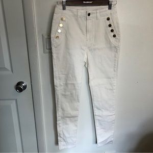 lascana high waited white jeans